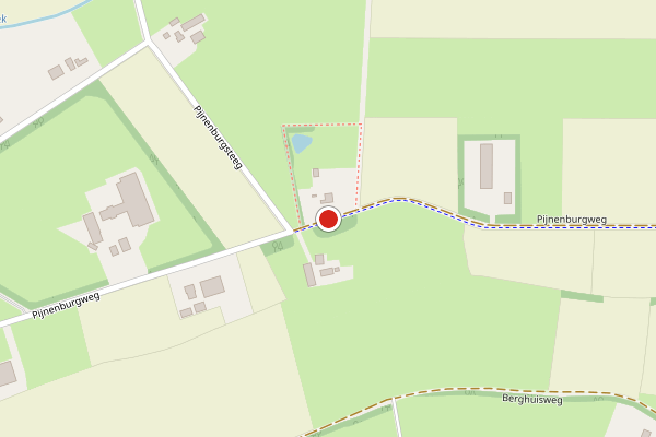 Brandweer-melding op Pijnenburgweg, Harskamp op 28 juni, kaart-overzicht