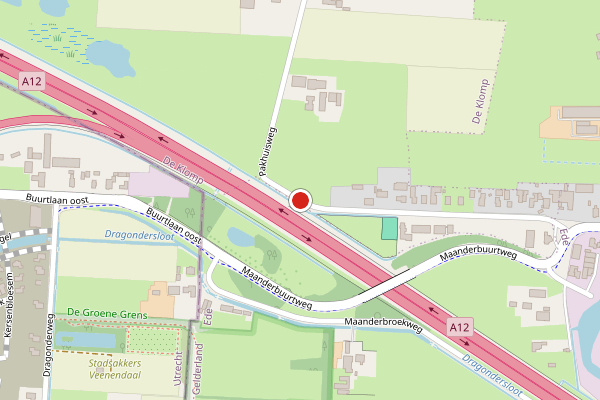 Brandweer-melding op Pakhuisweg, De Klomp op 28 juni, kaart-overzicht