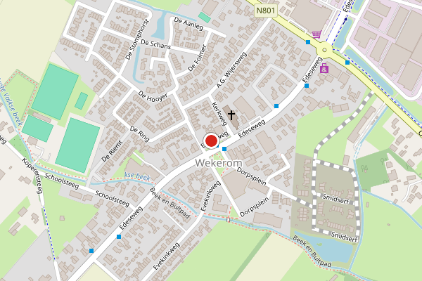 Brandweer-melding op Edeseweg, Wekerom op 28 juni, kaart-overzicht