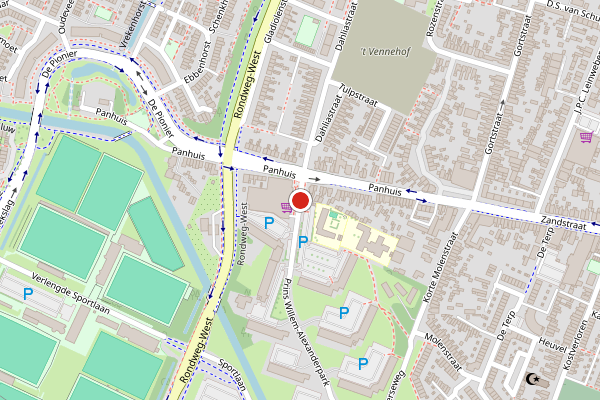 Brandweer-melding op Prins Willem-Alexanderpark, Veenendaal op 28 juni, kaart-overzicht