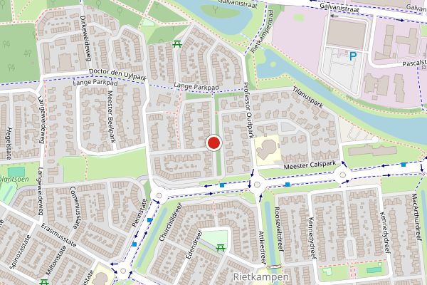 Brandweer-melding op Dr. Ir. Vondelingpark, Ede op 28 juni, kaart-overzicht