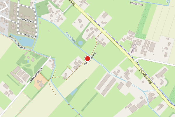 Brandweer-melding op Wekerom op 29 juni, kaart-overzicht