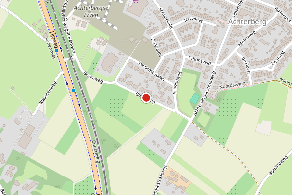 Brandweer-melding op Bovenweg, Rhenen op 30 juni, kaart-overzicht