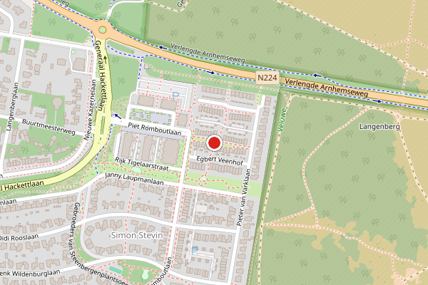 Brandweer-melding op Piet Smithof, Ede op 30 juni, kaart-overzicht