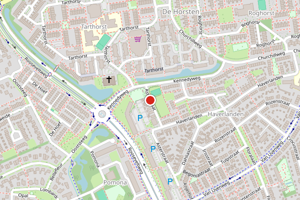 Brandweer-melding op Asterstraat, Wageningen op 30 juni, kaart-overzicht