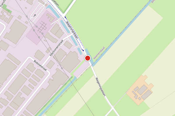 Brandweer-melding op Wageningselaan, Veenendaal op 30 juni, kaart-overzicht