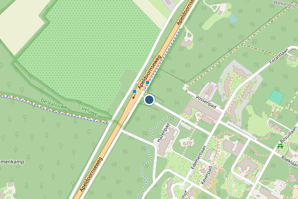 Politie-melding op Apeldoornseweg, Wekerom op 1 juli, kaart-overzicht