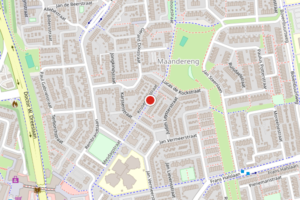 Brandweer-melding op Krusemanstraat, Ede op 1 juli, kaart-overzicht