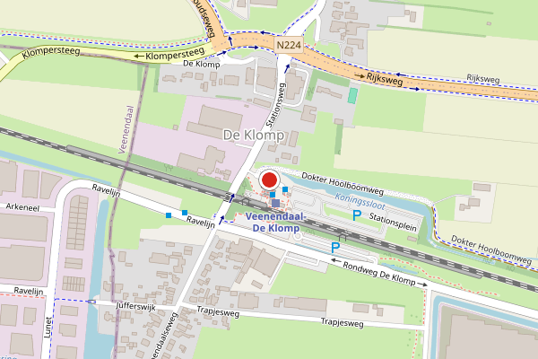 Brandweer-melding op Stationsplein, Ede op 2 juli, kaart-overzicht