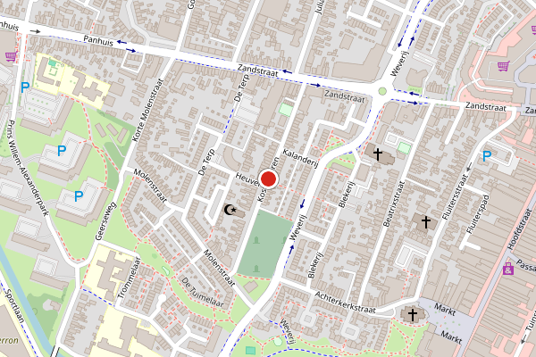 Brandweer-melding op Kostverloren, Veenendaal op 3 juli, kaart-overzicht
