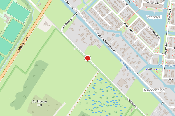 Brandweer-melding op Grebbeweg, Veenendaal op 3 juli, kaart-overzicht