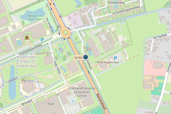 Politie-melding op Mansholtlaan, Wageningen op 7 juli, kaart-overzicht