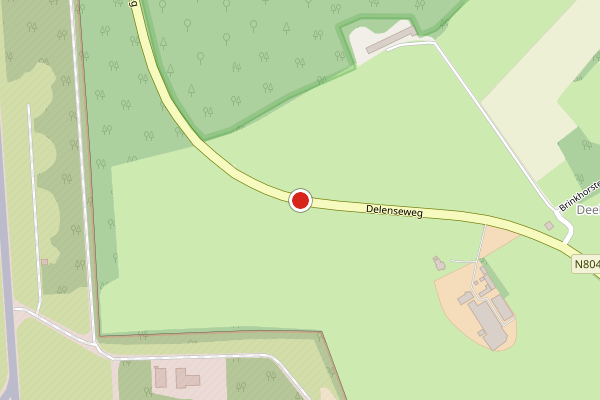Brandweer-melding op Delenseweg, Deelen op 7 juli, kaart-overzicht