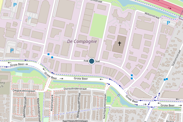 Politie-melding op Fokkerstraat, Veenendaal op 10 juli, kaart-overzicht
