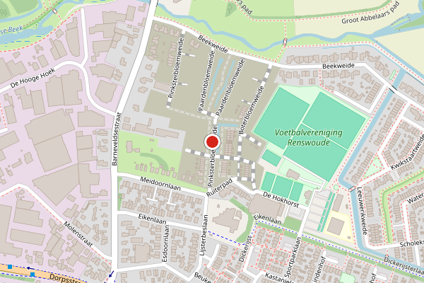 Brandweer-melding op Pinksterbloemweide, Renswoude op 11 juli, kaart-overzicht