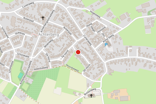 Brandweer-melding op De Horst, Rhenen op 12 juli, kaart-overzicht