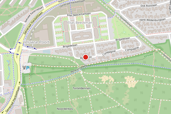 Brandweer-melding op Regiment, Ede op 15 juli, kaart-overzicht