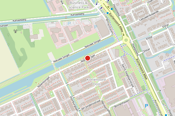 Brandweer-melding op Nijlantsingel, Wageningen op 9 mei, kaart-overzicht