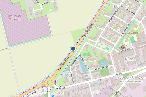 Politie-melding op Lawickse Allee, Wageningen op 17 juli, kaart-overzicht