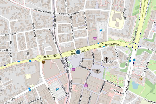 Politie-melding op Molenstraat, Ede op 10 mei, kaart-overzicht
