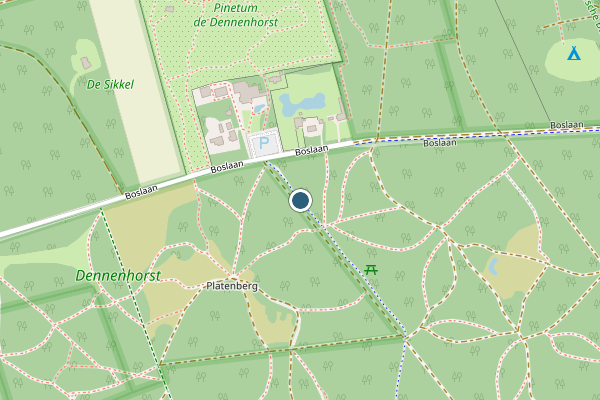 Politie-melding op Boslaan, Lunteren op 18 juli, kaart-overzicht