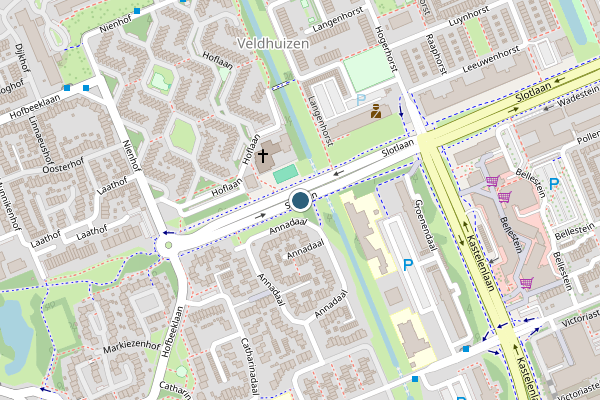 Politie-melding op Slotlaan, Ede op 11 mei, kaart-overzicht
