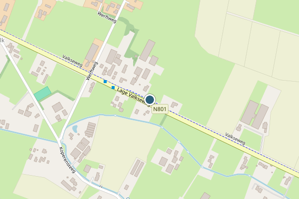Politie-melding op Lage Valkseweg, Wekerom op 11 mei, kaart-overzicht