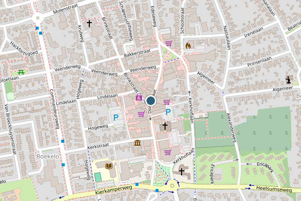 Politie-melding op Dorpsstraat, Bennekom op 13 mei, kaart-overzicht