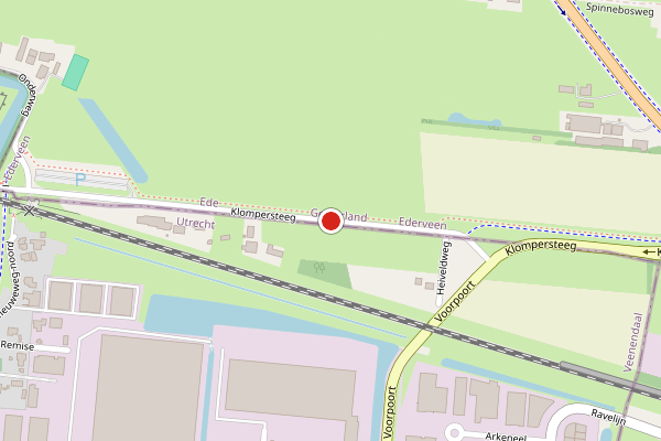 Brandweer-melding op Klompersteeg, Ederveen op 25 juli, kaart-overzicht