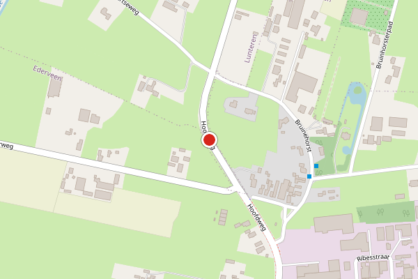 Brandweer-melding op Hoofdweg, Lunteren op 17 mei, kaart-overzicht