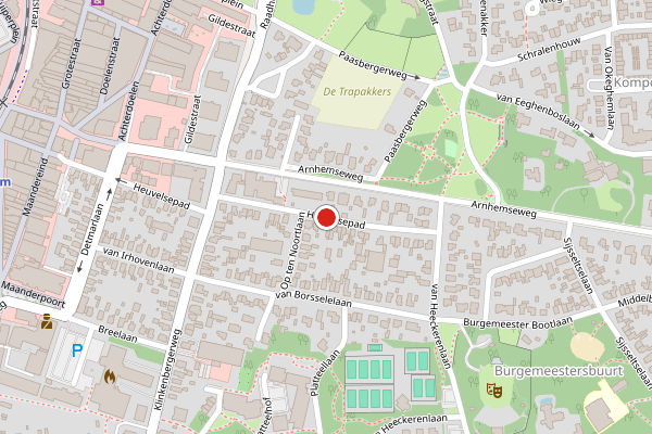 Brandweer-melding op Heuvelsepad, Ede op 18 mei, kaart-overzicht