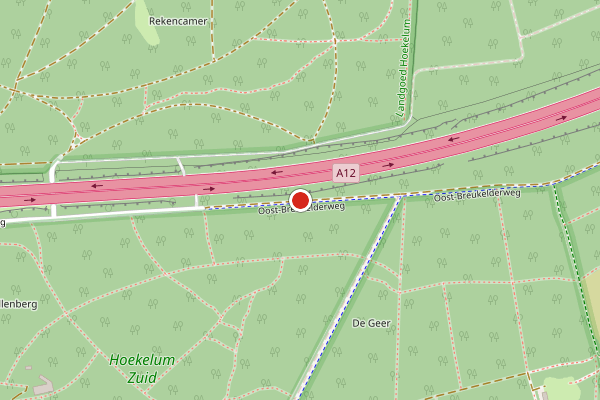 Brandweer-melding op Oost-Breukelderweg, Bennekom op 18 mei, kaart-overzicht