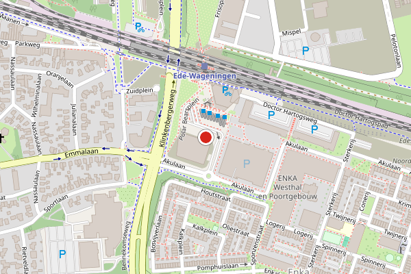 Brandweer-melding op Polar Bearsplein, Ede op 31 juli, kaart-overzicht