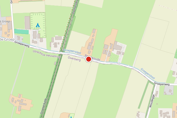Brandweer-melding op Groeperweg, Renswoude op 31 juli, kaart-overzicht
