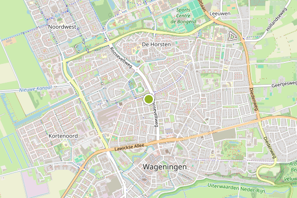 Ambulance-melding op Wageningen op 2 augustus, kaart-overzicht