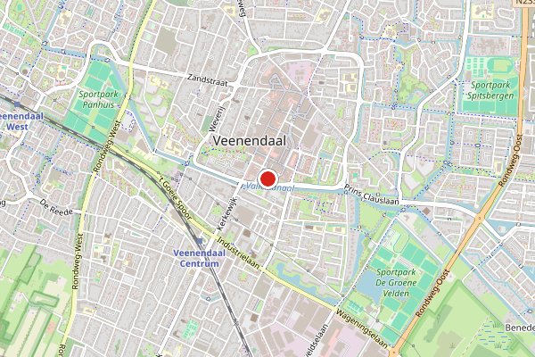Brandweer-melding op afval Kostverloren, Veenendaal op 2 augustus, kaart-overzicht