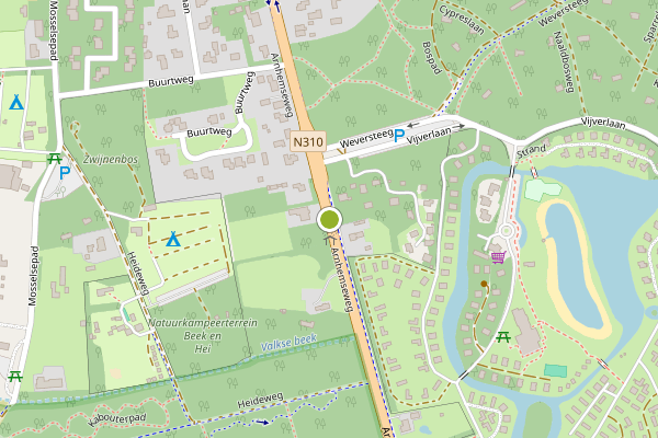 Ambulance-melding op Arnhemseweg, Otterlo op 3 augustus, kaart-overzicht