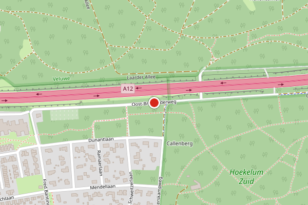 Brandweer-melding op Oost-Breukelderweg, Bennekom op 20 mei, kaart-overzicht