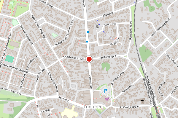 Brandweer-melding op Dorpsstraat, Lunteren op 4 augustus, kaart-overzicht