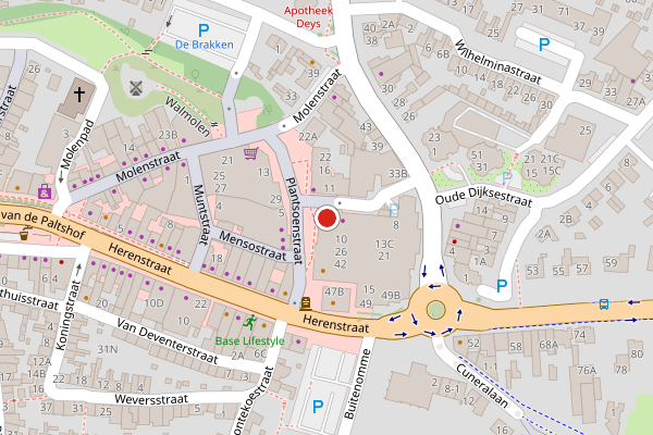 Brandweer-melding op M.W. van de Waalstraat, Rhenen op 6 augustus, kaart-overzicht