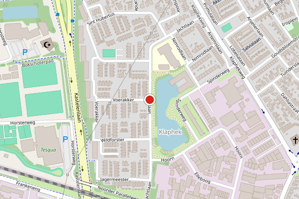 Brandweer-melding op Jachtlaan, Ede op 24 mei, kaart-overzicht