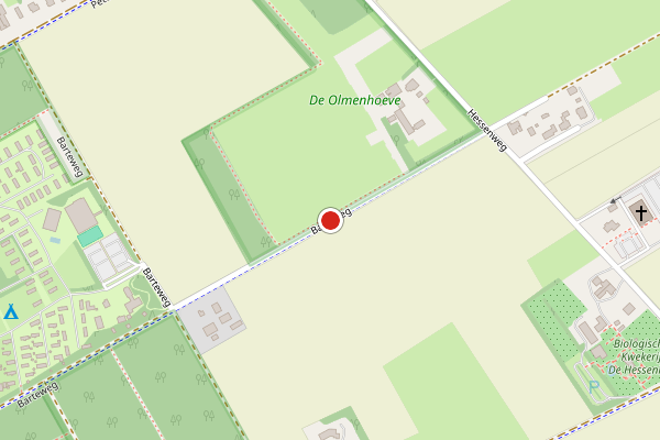 Brandweer-melding op Barteweg, Ede op 23 mei, kaart-overzicht