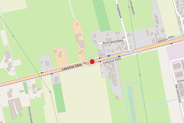 Brandweer-melding op Lawickse Allee, Wageningen op 25 mei, kaart-overzicht