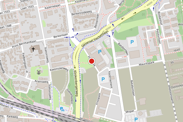 Brandweer-melding op Frisopark, Ede op 27 mei, kaart-overzicht
