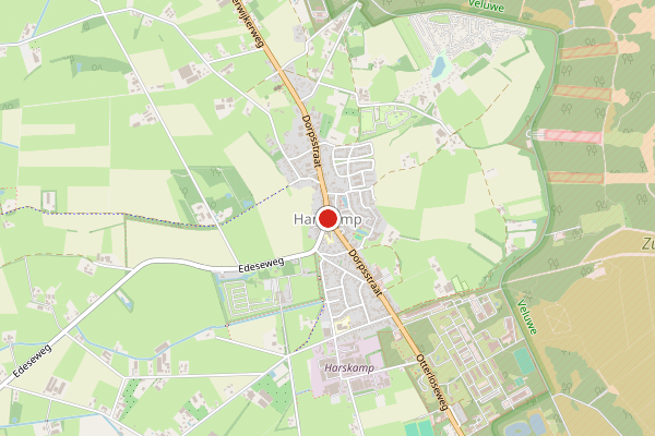 Brandweer-melding op Laarweg, Harskamp op 26 mei, kaart-overzicht