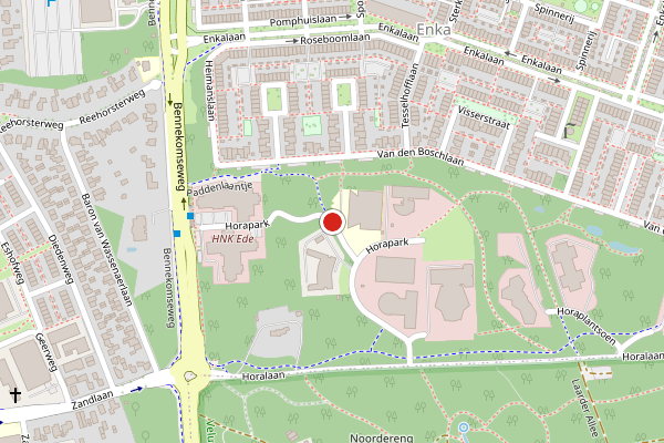 Brandweer-melding op Horapark, Ede op 28 mei, kaart-overzicht