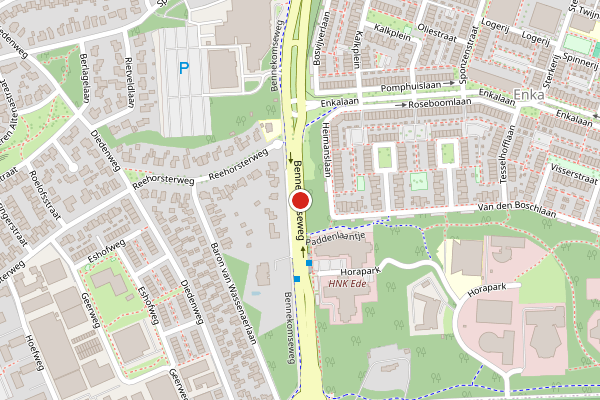 Brandweer-melding op Bennekomseweg, Ede op 29 mei, kaart-overzicht