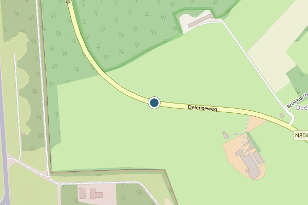 Politie-melding op Delenseweg, Deelen op 29 mei, kaart-overzicht