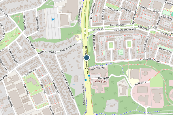 Politie-melding op Bennekomseweg, Ede op 31 mei, kaart-overzicht