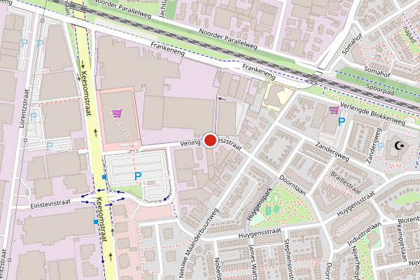 Brandweer-melding op Vening Meineszstraat, Ede op 2 juni, kaart-overzicht